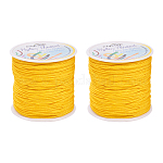 OLYCRAFT 160M 1mm Nylon Chinese Knotting Cord Gold Rattail Shamballa Macrame Thread Nylon Beading String Cord