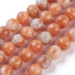 Natürliche orange Calcit Perlen Stränge, Runde, 10 mm, Bohrung: 1 mm, ca. 38~40 Stk. / Strang, 15.3 Zoll ~ 15.75 Zoll (39~40 cm)