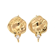Латунные серьги-гвоздики из циркония KK-Z092-06G