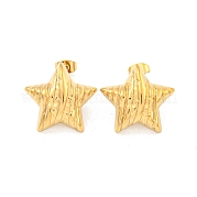 Серьги-гвоздики из нержавеющей стали star 304 EJEW-L290-013G
