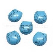 Синтетических бирюзовый кабошон G-O175-13D
