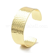 Латунные открытые широкие манжеты для женщин BJEW-D032-06G