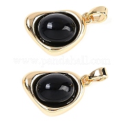 Черные стеклянные подвески KK-U043-52G-04