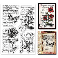 GLOBLELAND Stamp Postmark Postcard Clear Stamps for DIY Scrapbooking Big  Size Silicone Clear Stamp Seals for Cards Making Photo Journal Album