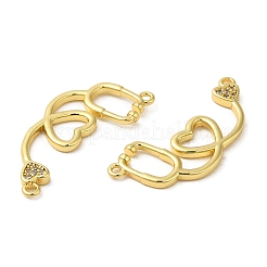 Verbindungsanhänger mit Gestellbeschichtung aus Messing mit Mikropavé und klaren Zirkonia&nbsp;KK-C030-20G