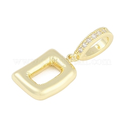 Messing micro pave klare zirkonia anhänger&nbsp;KK-M289-01D-G