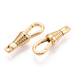 Fermoirs mousquetons en laiton&nbsp;X-KK-N254-21G