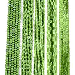 Chapelets de perles en verre opaque de couleur unie&nbsp;LS-EGLA-A044-P4mm-L30