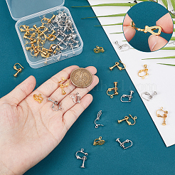 48 paio di orecchini a clip in ottone in 8 stili&nbsp;KK-UN0001-63