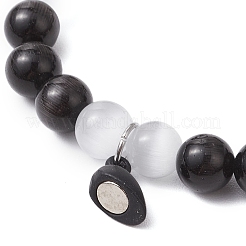 2 bracciale con perline a forma di occhio di gatto&nbsp;BJEW-TA00566