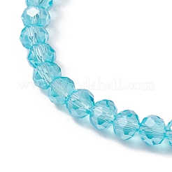 10 Uds. 10 estilos de pulseras elásticas empanizadas de arcilla polimérica hechas a mano y vidrio facetado&nbsp;BJEW-JB10259
