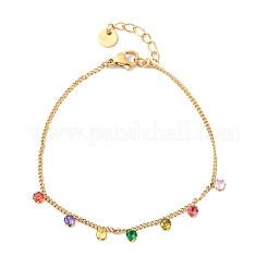 Bracelets à breloques en acier inoxydable 304&nbsp;BJEW-A047-02G