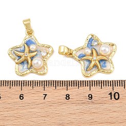Ciondoli smaltato in ottone&nbsp;KK-CBAEBFB-10G-03