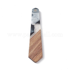 Pendentifs en résine nacrée et bois de noyer&nbsp;WOOD-C016-01J