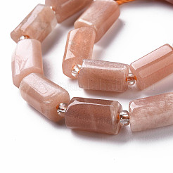 Natürliche sunstone Perlen Stränge&nbsp;X-G-S345-8x11-011
