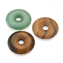 5 stücke 5 stil natürliche rose quarz & tiger eye & howlite & bild jasper & aventurin anhänger&nbsp;G-FW0001-08