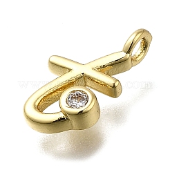 Colgante micropavé cubic zirconia de latón&nbsp;KK-B132-12G-T