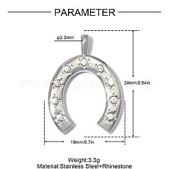 Acciaio inossidabile 304 con pendenti in strass di cristallo&nbsp;RB-OY001-54P