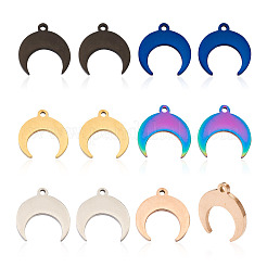 12 stücke 6 farben edelstahl anhänger&nbsp;STAS-TA0001-34