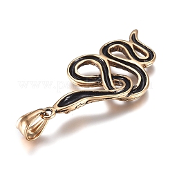 Gioielli alla moda retrò di Halloween ciondoli a forma di serpente in acciaio inossidabile 304&nbsp;STAS-L017-105AG