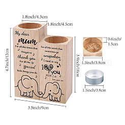 Portacandele in legno&nbsp;AJEW-WH0268-001