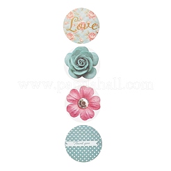 3d Blumen- und Herzmuster-Rollenaufkleber&nbsp;X-DIY-B031-05