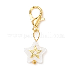 4 pieza de decoración colgante de concha marina natural&nbsp;HJEW-JM03947-01