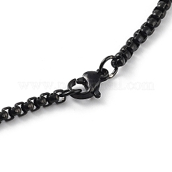 Ionenplattierung (IP) 304 Edelstahl-Box-Kette Halskette für Frauen&nbsp;NJEW-C011-02B