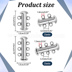10 set di 2 fermagli scorrevoli in acciaio inossidabile 304&nbsp;STAS-ME0003-55