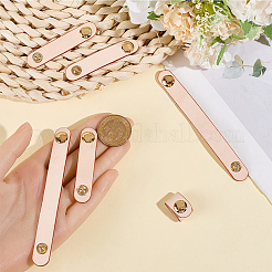 6 Stück 3 Stile Rindsleder-Kabelbänder mit goldenem Metalldruckknopf&nbsp;FIND-CL0001-73A