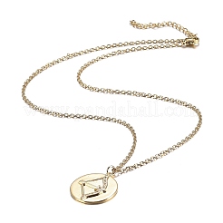 Colliers à pendentif en zircone cubique transparent micro pavé en laiton&nbsp;NJEW-H100-04G