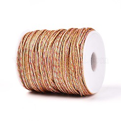 Cordon tressé métallique rond teinté en nylon&nbsp;OCOR-N009-01E