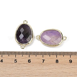 Natürliche Amethyst facettierte Verbindungsanhänger&nbsp;G-K347-11G-05