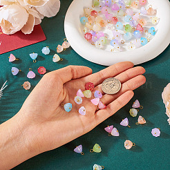 100 Stück 10 Farben zweifarbige handgemachte Bunte Malerei Charms&nbsp;FIND-TA0003-89