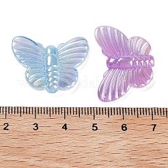 Placage uv lumineux perles acryliques irisées arc-en-ciel&nbsp;OACR-O008-11