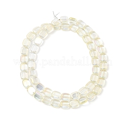 Brins de perles de verre de galvanoplastie transparentes&nbsp;EGLA-P049-02A-FR03