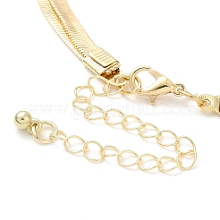 Chaînes de serpent plates en laiton&nbsp;NJEW-P289-08G