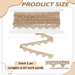 4.5~5 Yards Stern Polyester Spitzenbesatzband&nbsp;OCOR-LP0002-32