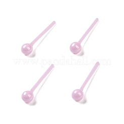 Orecchini a bottone in ceramica con zirconi e bioceramica ipoallergenica&nbsp;EJEW-Z023-11C