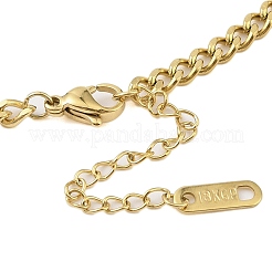 Collier avec pendentif rond et plat en acier inoxydable 304 « Fantasy New York »&nbsp;NJEW-N055-18G