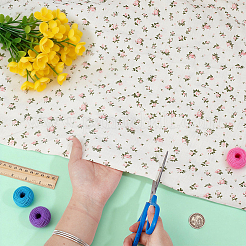 Tissu en coton à motif de fleurs&nbsp;DIY-WH0504-985B