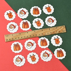 100 x Geschenkanhänger aus Papier mit Weihnachtsmotiven&nbsp;CDIS-FS0001-17