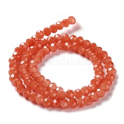 Perles de verre imitation jade cuites au four&nbsp;DGLA-A034-J4MM-A12