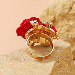 Fingerringe mit Rosen aus Kunstharz&nbsp;HP1514-7