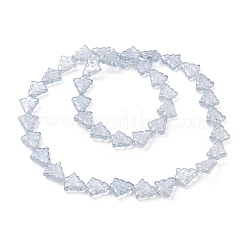 Transparentes perles de verre de galvanoplastie brins&nbsp;EGLA-C002-PL01
