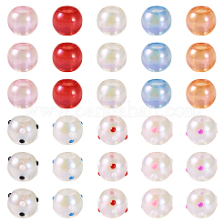 50 pz 10 colori perline acriliche opache&nbsp;OACR-TA0001-19