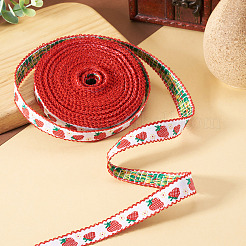 10 Yards Polyester-Erdbeerband&nbsp;OCOR-TA0003-62B