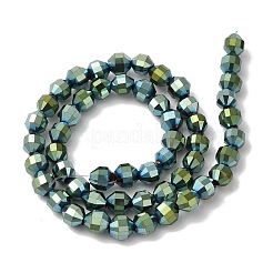 Brins de perles d'hématite non magnétiques synthétiques galvanisées&nbsp;G-I364-L01-06