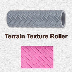 Rullo per texture in argilla con manico in plastica&nbsp;DIY-WH0699-88A