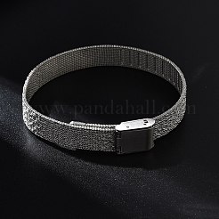 Bracelets de montre unisexes à la mode en acier inoxydable 304&nbsp;BJEW-U017-03P